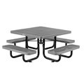 Global Industrial 46 Child Size Square Expanded Picnic Table, Gray 277151KGY